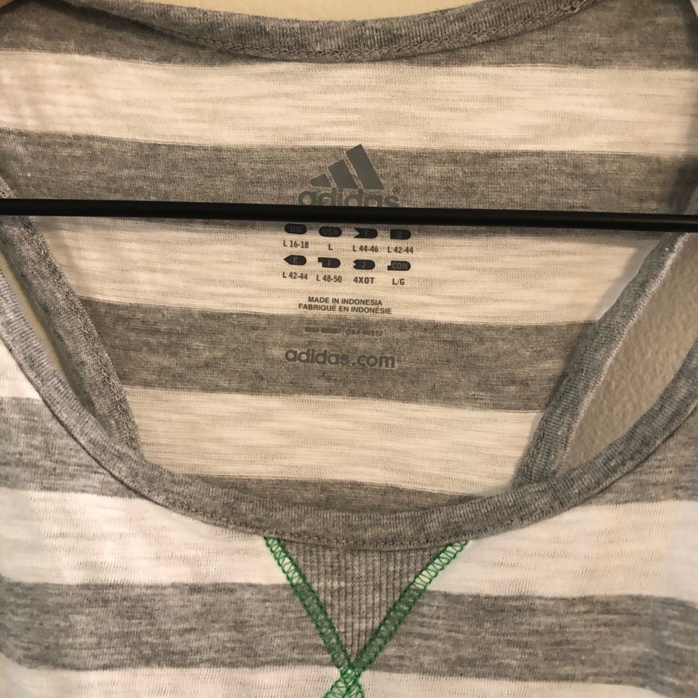 Adidas Casual Striped Tank Top Size Large - Picture 6 of 7